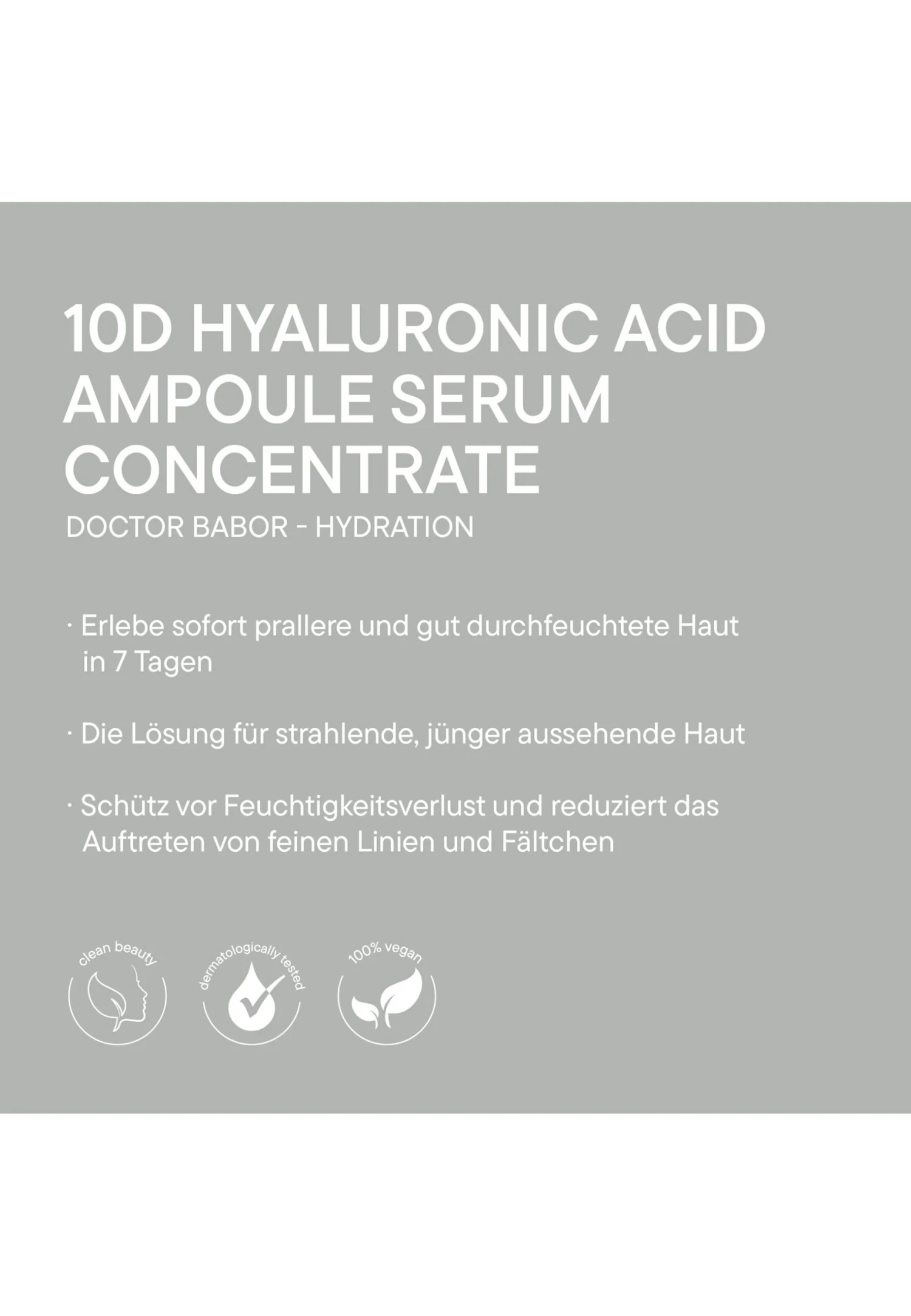 Babor 10D HYALURONIC ACID AMPOULE SERUM CONCENTRATE - Serum 8 Babor 10D HYALURONIC ACID AMPOULE SERUM CONCENTRATE - Serum – Bild 8
